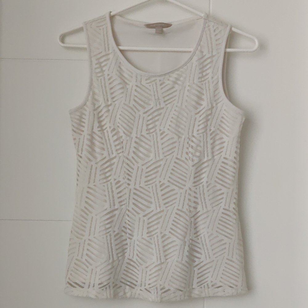 Banana Republic White Tank Top